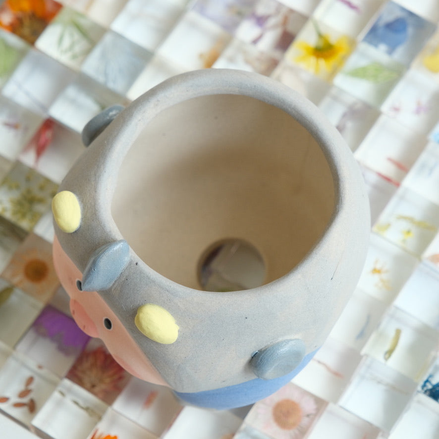 Ultraman Piggy Medium Sized Handmade Pot