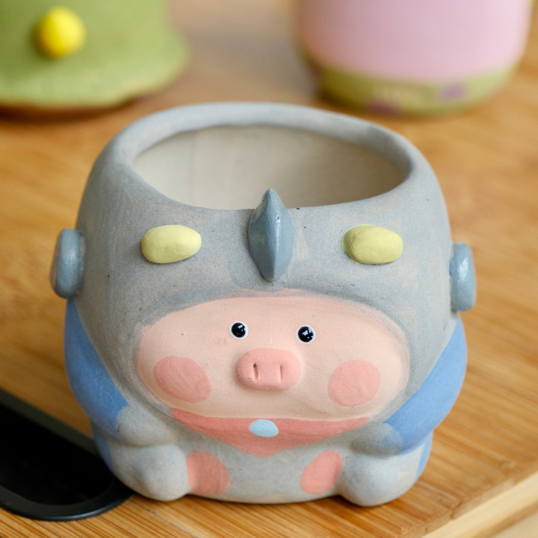 Ultraman Piggy Medium Sized Handmade Pot